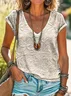 Women's Short Sleeve Tee T-shirt Summer Floral Printing V Neck Casual Graphic Tee Top