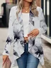 Women's Spring/Fall Cover-up Casual Floral Printing Lightweight Cardigan