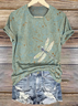 Women's Animal Short Sleeve Tee T-shirt Crew Neck Casual Summer Top