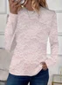 Women's Floral Long Sleeve Tee T-shirt Crew Neck Printing Casual Spring/Fall Graphic Tee Top
