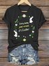 Women's Floral Short Sleeve Tee T-shirt Crew Neck Casual Summer Top