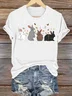 Women's Animal Short Sleeve Tee T-shirt Crew Neck Casual Summer Top