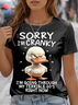 Women Animal Short Sleeve Tee T-shirt Crew Neck Casual Summer Top