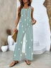 Women's Striped Printing Two-Piece Set Daily Sleeveless Casual Summer Top With Pants Matching Set