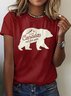 Women's Animal Short Sleeve Tee T-shirt Crew Neck Casual Summer Top