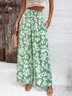 Women's Floral Long Pant Casual Spring/Fall Trousers