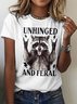 Women's Animal Short Sleeve Tee T-shirt Crew Neck Casual Summer Top