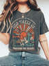 Women's Jesus Copy Short Sleeve Tee T-shirt Crew Neck Vintage Summer Top