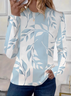 Women's Floral Long Sleeve Tee T-shirt Crew Neck Printing Casual Spring/Fall Graphic Tee Top
