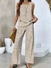 Women's 3D Printing Two-Piece Set Daily Sleeveless Casual Summer Top With Pants Matching Set