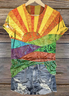 Women's Geometric Short Sleeve Tee T-shirt Crew Neck Vintage Summer Top