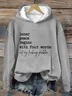 Women's Text Letters Spring/Fall Cotton Long Sleeve Casual Daily Hoodie