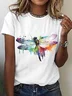 Women Text Letters Short Sleeve Tee T-shirt Crew Neck Casual Summer Top