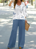 Women's Floral Printing Two-Piece Set Daily Long Sleeve Casual Spring/Fall Top With Pants Matching Set