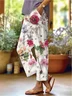 Women Floral Long Pant Casual Spring/Fall Trousers