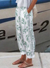 Women's Floral Ankle Pants Pant Casual Spring/Fall Trousers