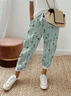 Women's Floral Ankle Pants Pant Casual Spring/Fall Trousers