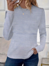 Women's Striped Long Sleeve Tee T-shirt Crew Neck Printing Casual Spring/Fall Top