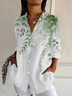Women's Floral Long Sleeve Shirt Spring/Fall Buckle Shirt Collar Daily Casual Top