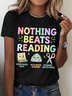Women Text Letters Short Sleeve Tee T-shirt Crew Neck Casual Summer Top