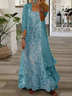 Women Floral Printing Two-Piece Set Daily Three Quarter Sleeve Casual Spring/Fall Dress With Coat Matching Set