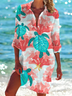 Women's Marine Life Long Sleeve Shirt Spring/Fall Printing Shirt Collar Daily Casual Top