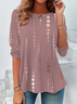 Women's Striped Long Sleeve Tee T-shirt Crew Neck Printing Casual Spring/Fall Graphic Tee Top
