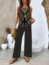 Women's Geometric Printing Two-Piece Set Daily Sleeveless Casual Summer Top With Pants Matching Set