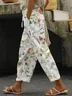 Women Floral Long Pant Casual Spring/Fall Trousers