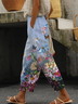 Women Floral Long Pant Casual Spring/Fall Trousers