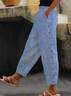 Women Striped Long Pant Casual Spring/Fall Trousers