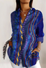 Women Floral Long Sleeve Shirt Spring/Fall Shirt Collar Daily Casual Top