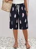 Women Feather Fifth Pants Pant Casual Summer Trousers