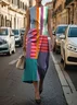 Women Striped Sleeveless Summer Printing Dress Crew Neck Daily Vintage Maxi Shift Dress H-Line Dress