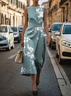 Women Floral Sleeveless Summer Printing Dress Crew Neck Daily Vintage Maxi Shift Dress H-Line Dress
