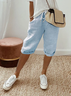 Women Plain Fifth Pants Pant Casual Summer Trousers