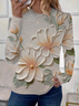 Women Floral Long Sleeve Tee T-shirt Crew Neck Printing Casual Spring/Fall Graphic Tee Top