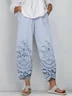 Women Floral Capris Pant Casual Summer Trousers