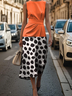 Women Geometric Sleeveless Summer Dress Crew Neck Daily Vintage Maxi H-Line Dress