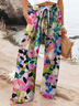 Women Floral Long Pant Casual Spring/Fall Trousers