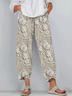 Women Floral Capris Pant Casual Summer Trousers