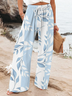 Women Floral Long Pant Casual Spring/Fall Trousers