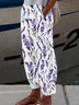 Women Floral Long Pant Casual Spring/Fall Trousers