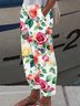Women Floral Long Pant Casual Spring/Fall Trousers