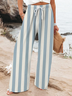 Women Striped Long Pant Casual Spring/Fall Trousers