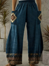 Women Ethnic Geometry Long Pant Casual Spring/Fall Trousers
