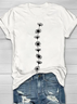 Women Floral Short Sleeve Tee T-shirt Crew Neck Printing Casual Summer Graphic Tee Top