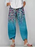 Women Floral Capris Pant Casual Summer Trousers