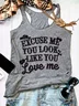Women Sleeveless Tank Top Camisole Summer Wild West U-Neck Holiday Casual Top
