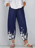 Women Floral Capris Pant Casual Summer Trousers